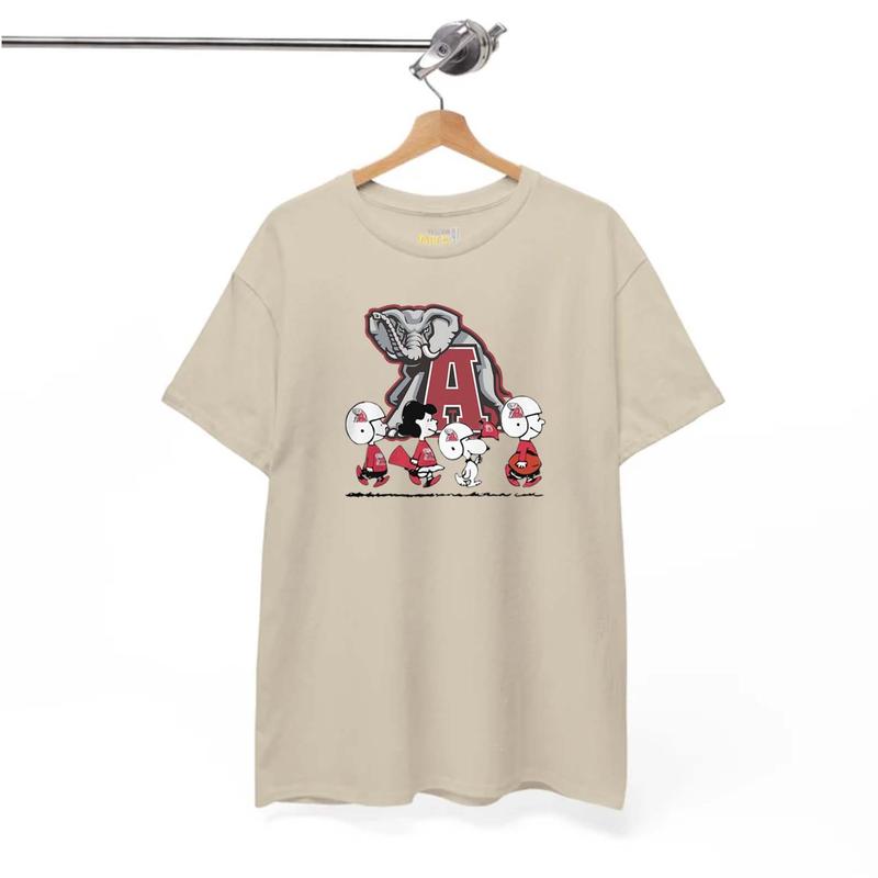 All Teams NCAA Football Snoopyy Sand Color T-Shirt, Cute Sand Color Football Shirt, Classic Fit Unisex Men Women Tee