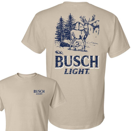 Busch Light, Beer, Busch Light Deers Hunting in The Forest T-Shirt, Summer T-Shirt, Unisex T-Shirt, Crewneck Shortsleeve Tshirt