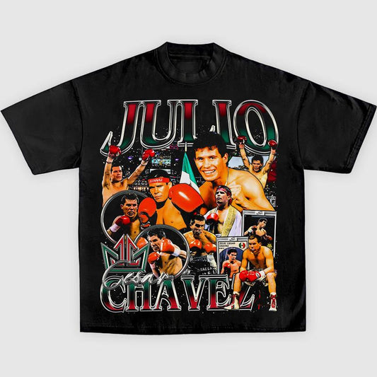 JULIO CESAR CHAVEZ TEE, Boxing T-shirt, Boxer Tee, Sports Shirt, Athletic Tee, Fitness Gift, Workout T-shirt Crewneck Clothing Cotton Menswear