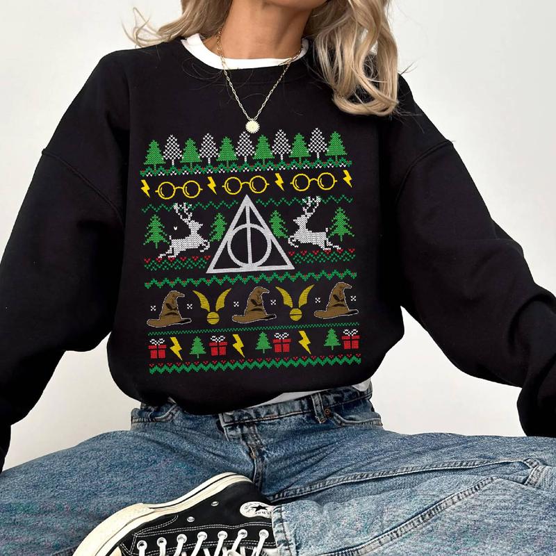Harry Wizard Ugly Christmas Sweatshirt, Hogwarts T Shirt Magic Muggle Hogwarts Ugly Sweater Shirt, Christmas Xmas Gifts