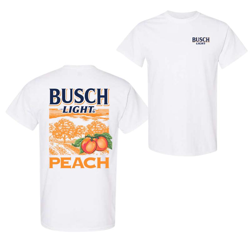 Busch Light Summer Peach Graphic Printed T-shirt, Sweater and Hoodie, Gift for Women and Men