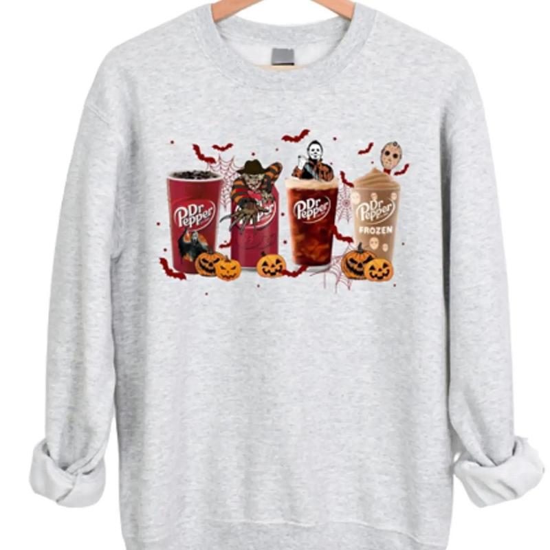 Halloween Dr Pepper Horror Characters Sweatshirt, Hoodie, Tshirt