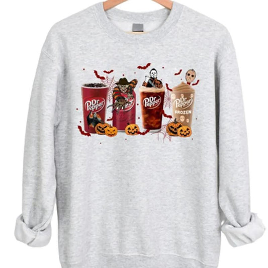 Halloween Dr Pepper Horror Characters Sweatshirt, Hoodie, Tshirt