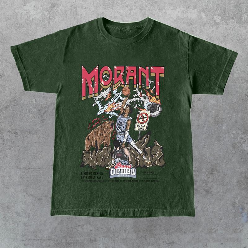 PE Ja Morant Planet Euphoria Shirt, 90s Unisex Streetwear Tee