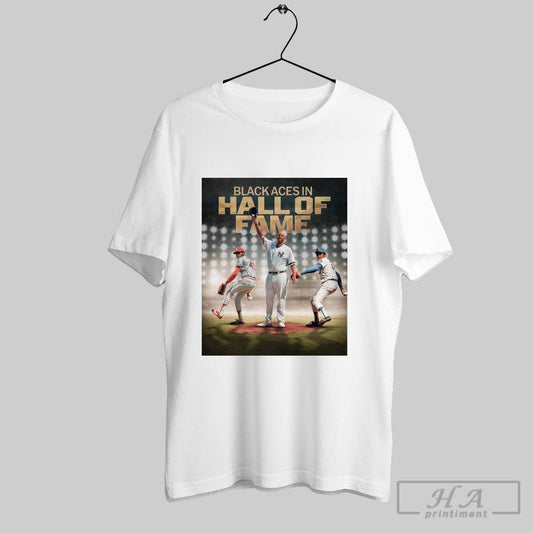 Poster Cc Sabathia Black Aces In Hall Of Fame Joining Bob Gibson And Ferguson Jenkins T Shirt