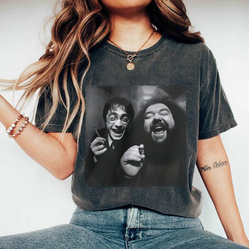 420 Joint from Harry and Hagrid Unisex Gildan Cotton T Shirt - Humorous Hogwarts Print Graphic Tee