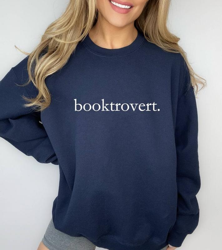 Booktrovert Sweatshirt, Book Lover Crewneck, Cute Book Lover