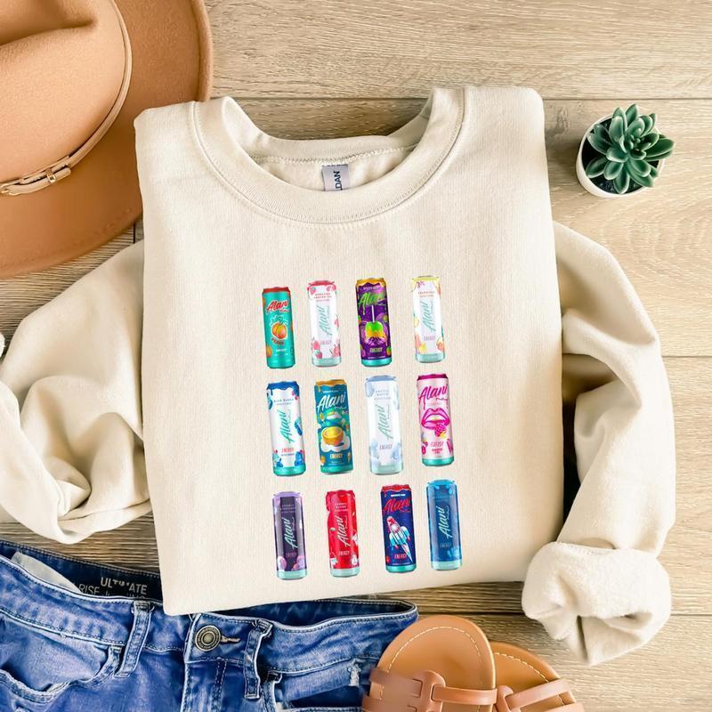 Alanii Sweatshirt, Lovers Sweatshirt, Lovers' Favorite Sweatshirt, Soft Drink Lovers Sweatshirt, Collection Sweatshirt Classic Cotton, Gift For Her