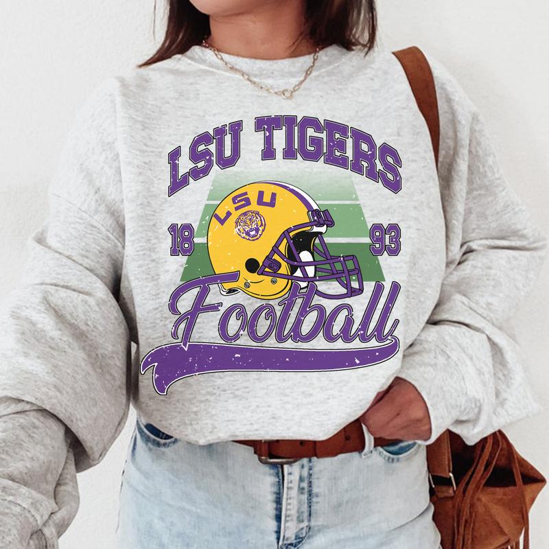 LSU Tigers NCAA Football Unisex Sweatshirt, Vintage Louisiana State University Shirt, Classic Sport Collection, Gift for Fans, Men, Women