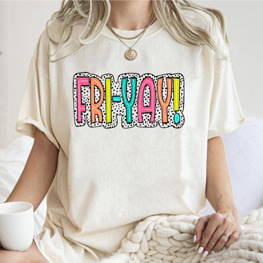 Fri-Yay Shirt, Teacher Shirt, Friday Shirt for Teacher Appreciation Gift T-Shirt Unisex Classic Cotton