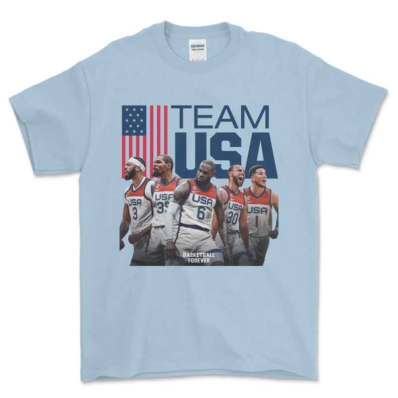 2024 Paris USA Team Basketball T-Shirt, graphic sports tees for men