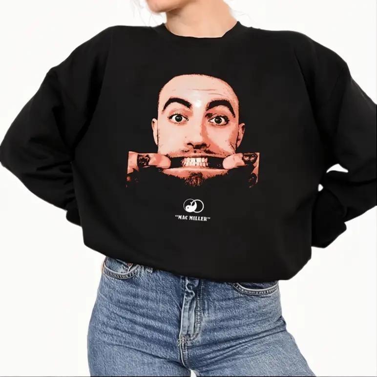 Mac Miller Face Sweatshirt, Mac Miller Sweater, I Miss Mac Miller, Mac Forever Sweashirt