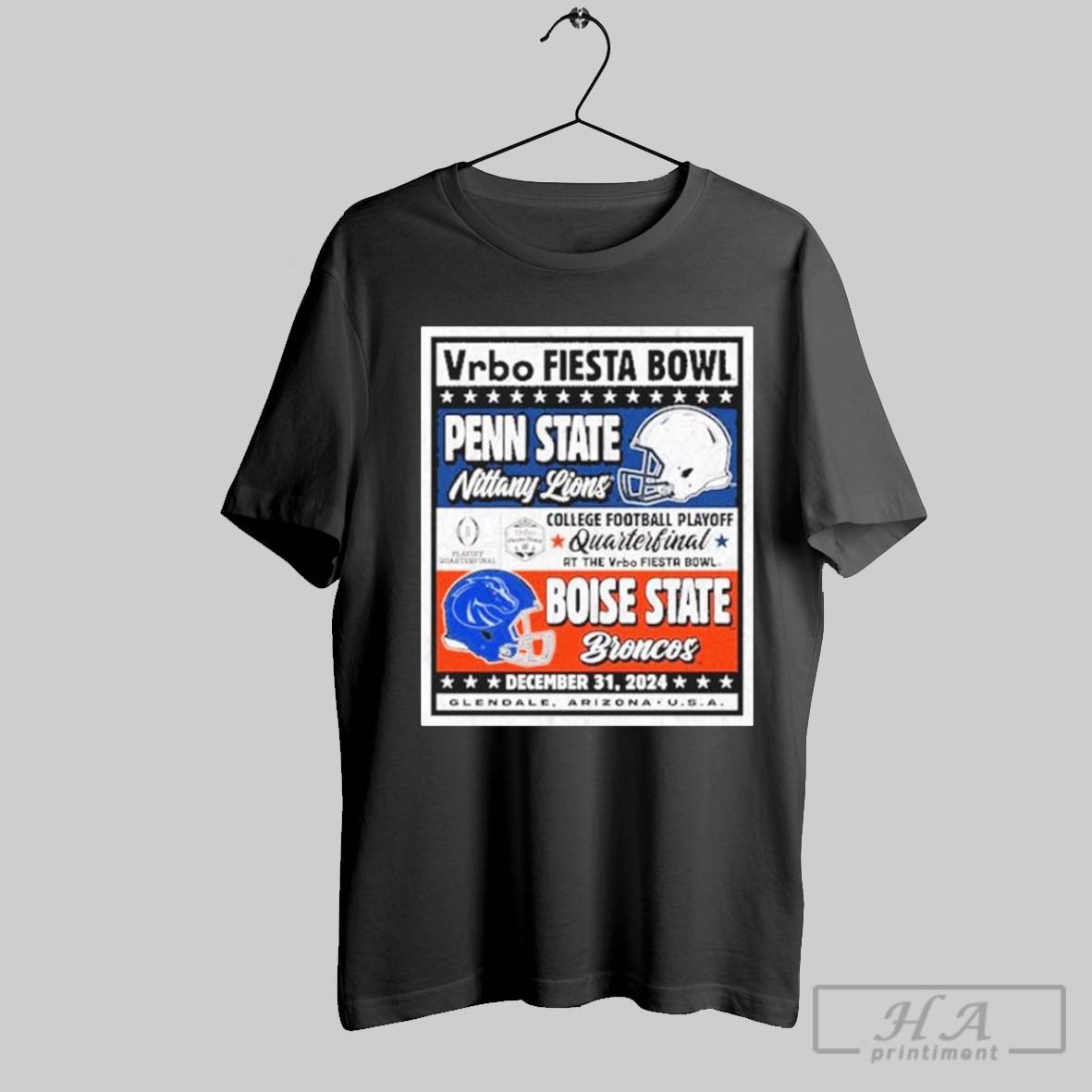 Penn State Nittany Lions Vs Boise State Broncos 2024 Cfp Vrbo Fiesta Bowl Matchup Ringside Rivalry Shirt