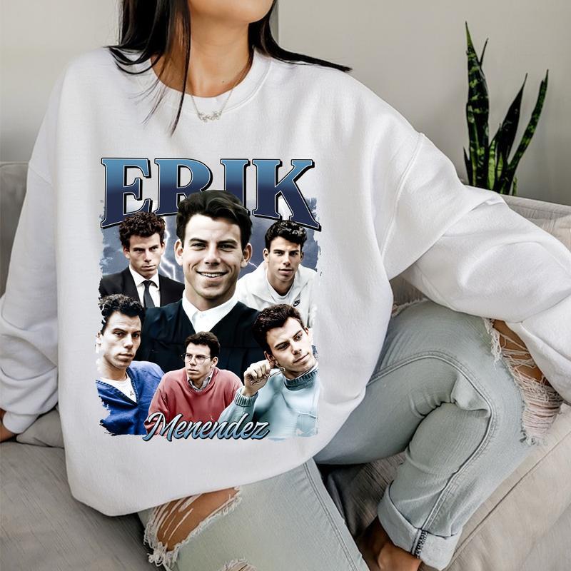 Erik Menendez Vintage Graphic Tee, Justice for Menendez Unisex Hoodie Sweatshirt, Free Erik and Lyle Menendez T-Shirt, Retro Men's Apparel