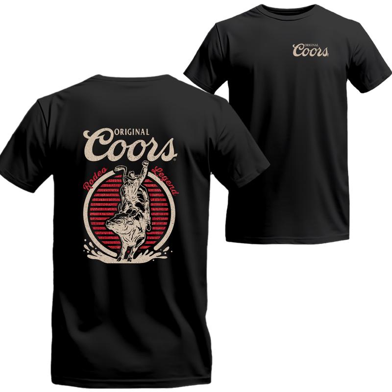 Original Coors Rodeo Legend Double Sided Beer Logo Shirt, Coors Short Sleeve Tee, Unisex Shirt
