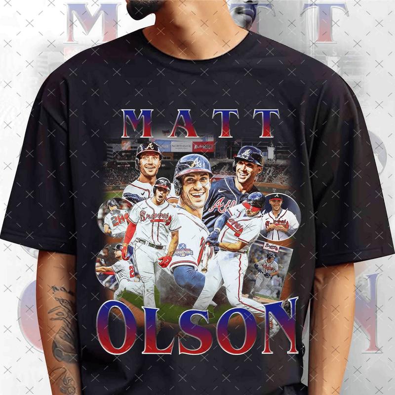Matt Olson Vintage Bootleg Rap Tee, Matt Olson Retro Graphic 90S Unisex T-Shirt, Game Day T-Shirt Bootleg Unisex T-Shirts, Clothing