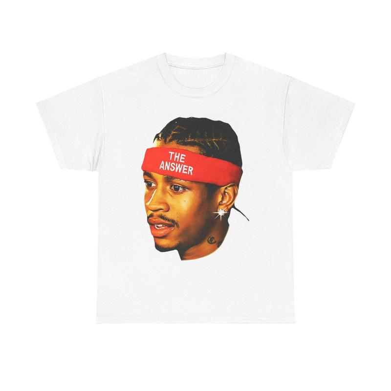 Allen Iverson Retro Vintage 90s Styled Graphic T-Shirt Ball Fan Basketball Legend Tee Casual Classic Cotton Menswear Top Tshirt Streetwear Comfy Day O