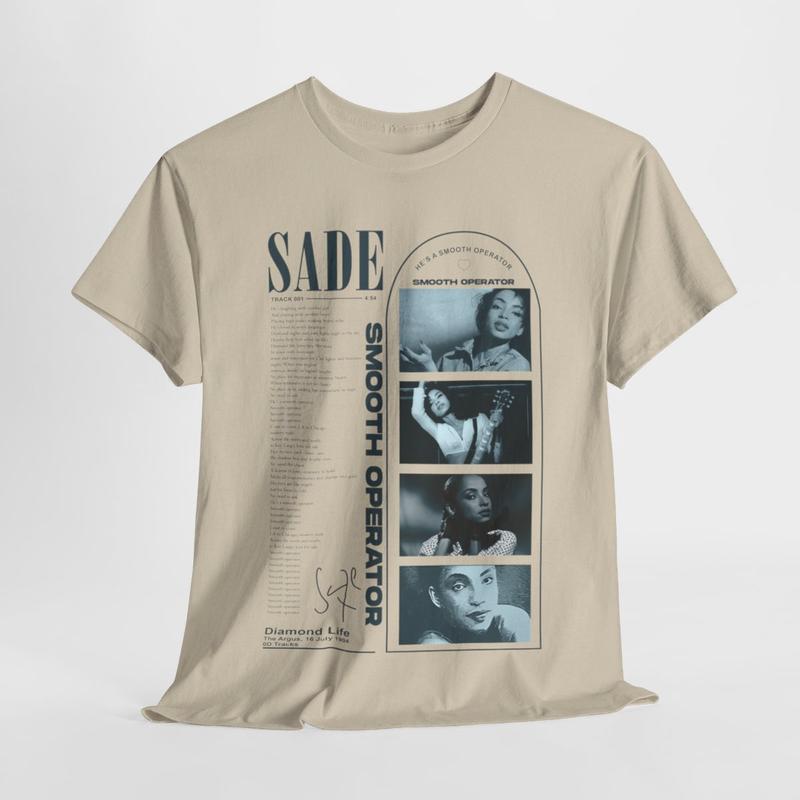 Sade Shirt, Sade Gift Unisex Menswear Medium Tshirt Cotton