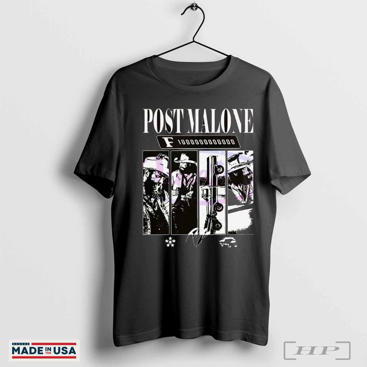 Post Malone F1 Trillion Tour 2024 Vintage Silhouette Unisex T-Shirt