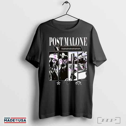 Post Malone F1 Trillion Tour 2024 Vintage Silhouette Unisex T-Shirt