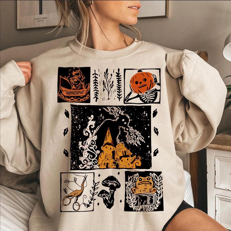 Vintage Over The Garden Wall Halloween Sweatshirt, Pottsfield Sweatshirt, Pumpkin Skeleton Festival, Spooky Season, Halloween Gifts
