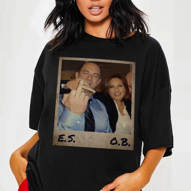 Elliot Stabler And Olivia Benson Shirt Law And Order Shirt Elliot And Olivia Svu Vintage Shirt Cotton Crewneck