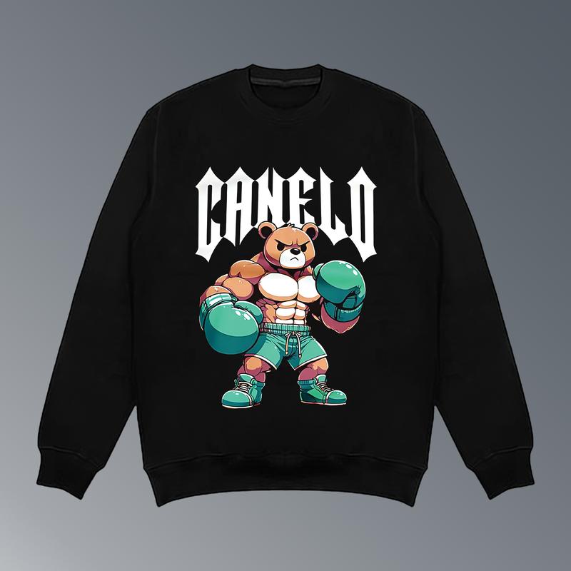 SAUL CANELO ALVAREZ BOXING BEAR TEE, New Boxing Tee, Sweaters Hoodies Boxing, Boxer Tee, Sports Shirt, UFC Shirt  Hoodie Sweatshirt Streetwear