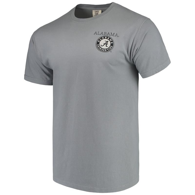 Alabama Crimson Tide Gray Comfort Colors Campus Scenery T-Shirt