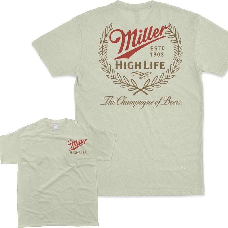 Miller High Life Champagne of Beers T-Shirt, Full Colors, Fashion For All, Unisex T-Shirt, For Men, For Women