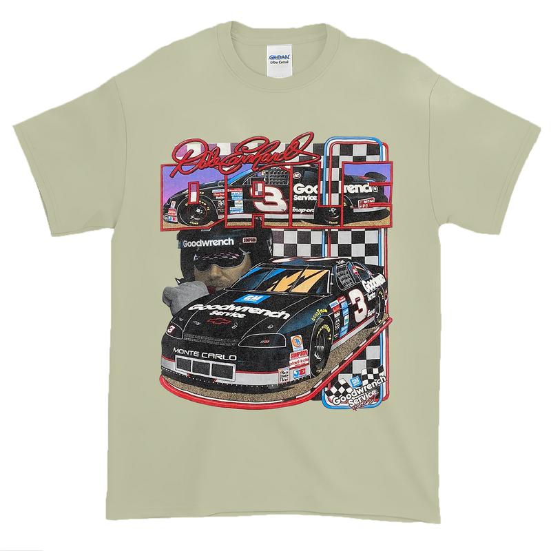 Vintage 90s Dale Earnhardt Intimidator Nascar Racing Race Tee, Vintage graphic tees Classic Cotton Menswear Top Embroidered Hoodie