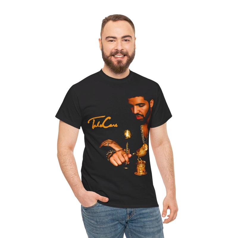 Drake Vintage Hip Hop Rap Shirt Streetwear Music Inspired Shirt For Take Care Fan Casual Classic Cotton Menswear Retro T-Shirt Top Comfy Graphic Smoot