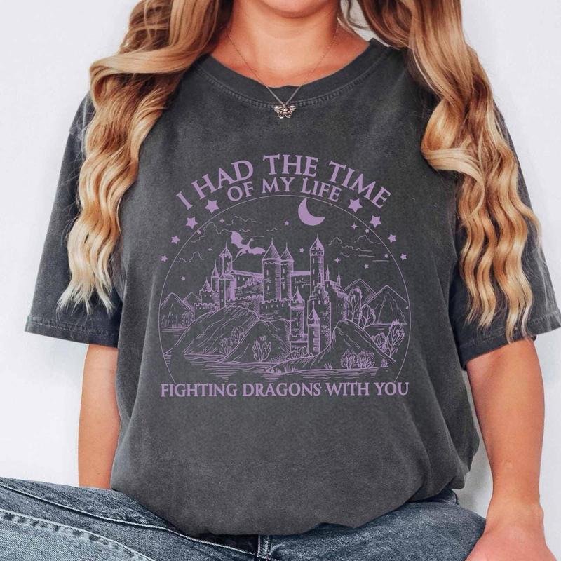 I Had The Time Of My Life Fighting Dragons With You Shirt, Dragon Sweater, Dragon Shirt, Castle Hoodie, Fantasy Dragon Shirt