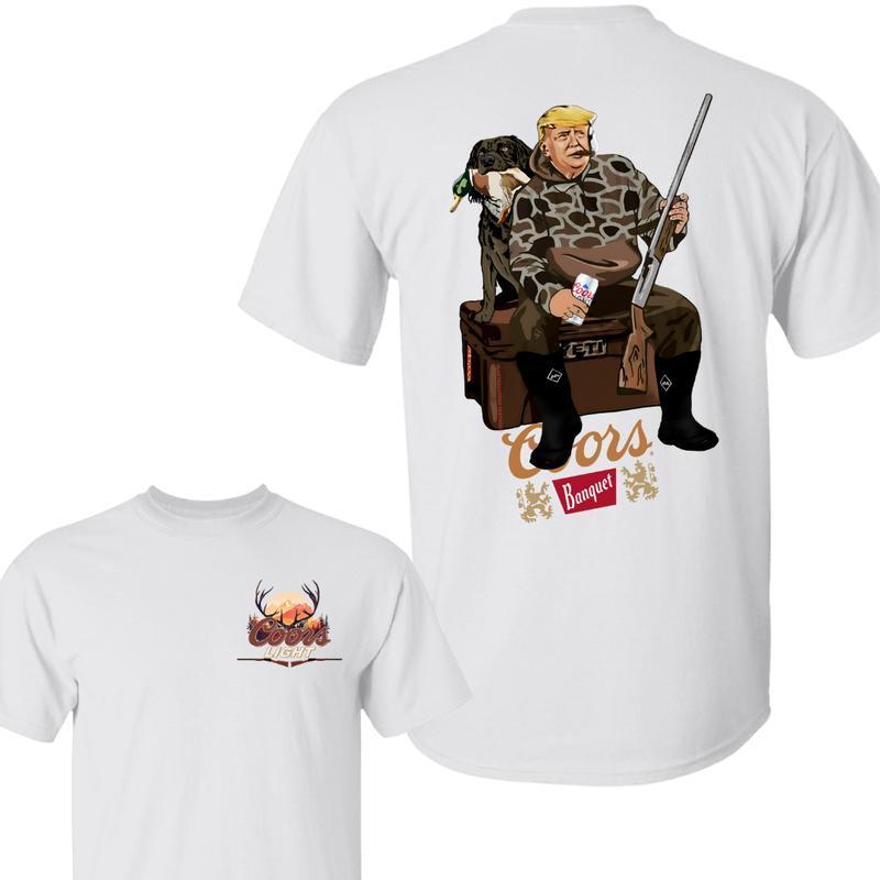 Hunter Trumpp With Coors Light Beer T-Shirt, Camo Hunter Trumpp, Hunting Dog Shirt, Hunting Season, Gift for Trumpp Supporter, Election 2024, Full Siz