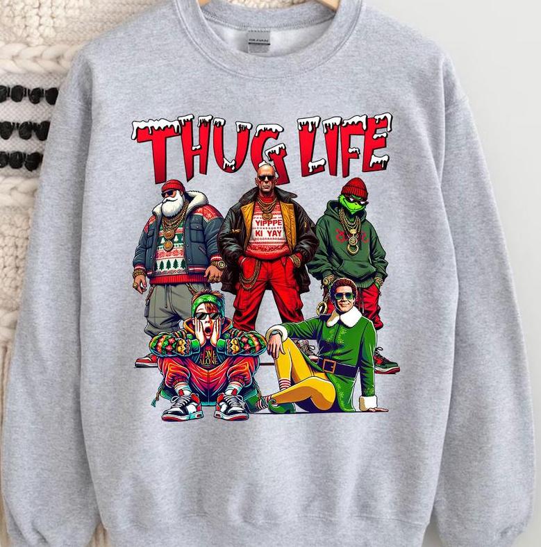 THUGLIFE Christmas Shirt, Christmas Movies Shirt, Xmas Graphic Tee