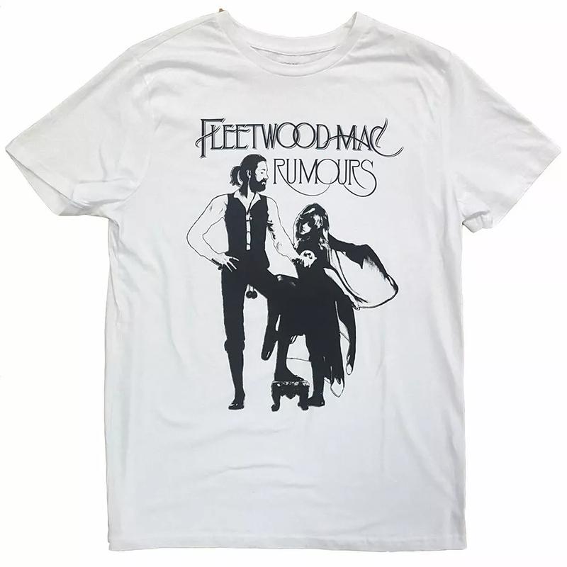 Fleetwood Mac T Shirt Rumours Album Officially Licensed Black Mens Rock Band Tee Cotton Menswear