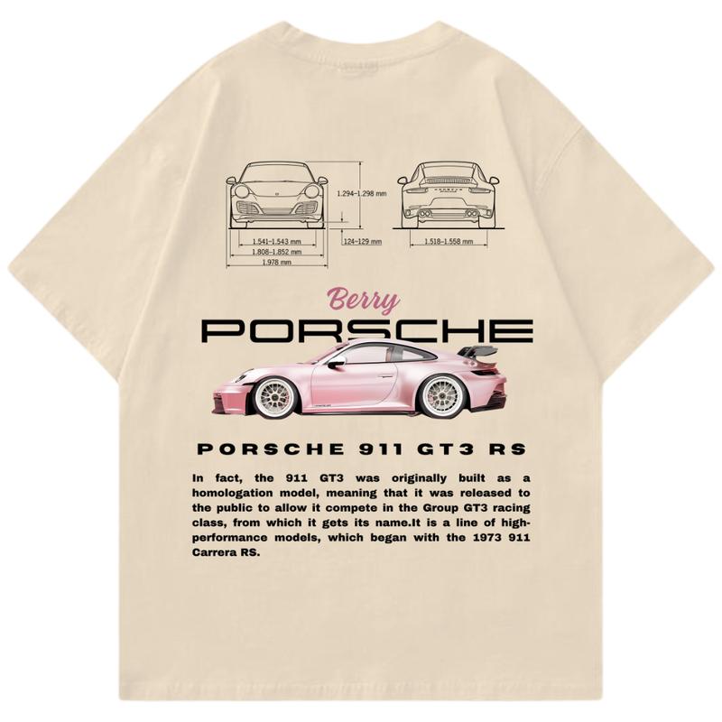 Porsche 911 GT3 RS Pink Bery II T-Shirt, Unisex, Menswear, Street Racing Shirt, Car Shirt, Boyfriend Gift