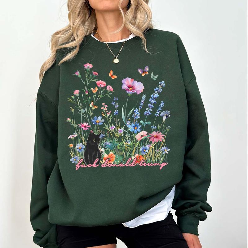 Subtle Anti Trump Cat Shirt, Trump Sucks TShirt, Feminist Shirt, Black Cat SweatShirt, Anti Trumpism Shirt, Anti Maga TShirt