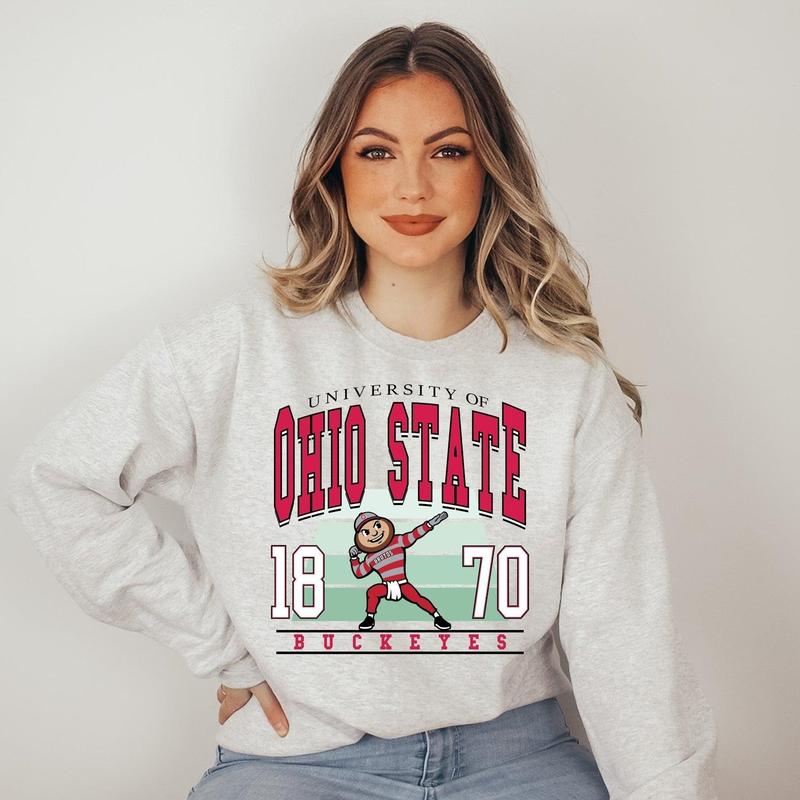 Vintage 90s University of Ohio State Buckeyes Football Crewneck Sweater, Unisex Top for Men and Women