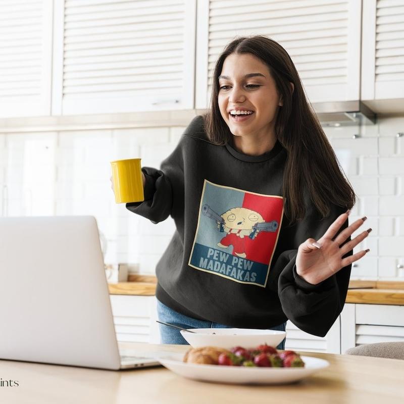 Stewie Griffin Pew Pew Madafakas Vintage T-Shirt, Cartoon Family Guy Shirt, Child Shirt, Seth Macfarlane Shirt, Stewie Poster Gift Shirt