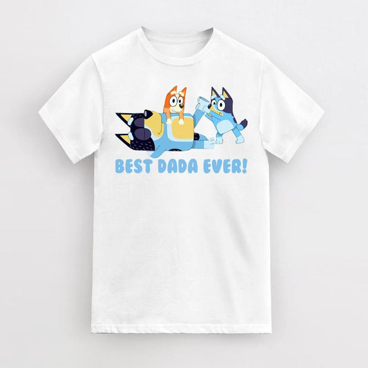 Best Dada Ever Fathers Bluey, Dad Mum Unisex T-Shirt for Mens Women