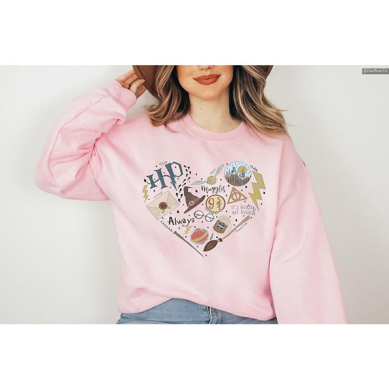 HP Sweatshirt Heart, Universal Studios Sweatshirt, #Hogwarts #Wizard Sweatshirt, HP Sweatshirt, Pottery Witch Heart Valentine Sweatshirt .Viral Shirt