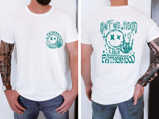 Aint No Hood Like Fatherhood Shirt, Funny Dad Shirt, Rock and Roll Dad Shirt, Gift For Husband, Father's Day Gift, Gift for Dad