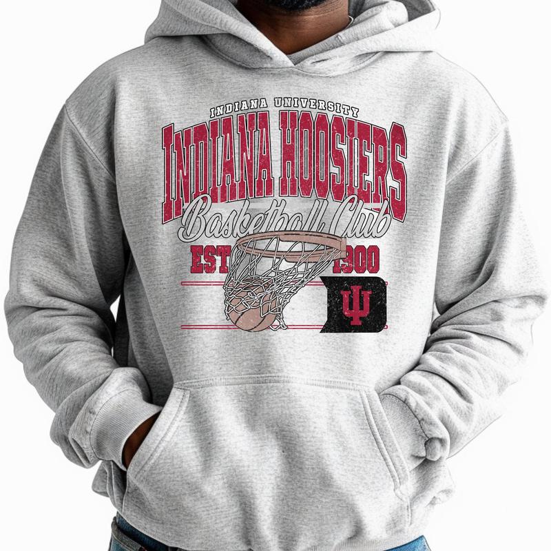 50. Indiana Hoosiers Vintage NCAA Basketball Shirt, University Team Apparel, Classic College Sports Gear for Fans