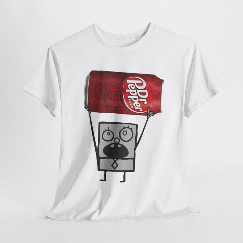 Dr Pepper Doodle Bob Unisex Heavy Cotton Tee