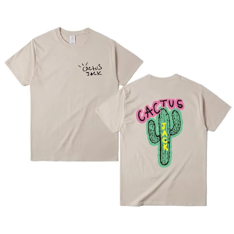 Travis Cactus Utopia Live In Your World Rage In Ours Double Sided Cotton Unisex Tshirt - Casual, All Seasons, Menswear