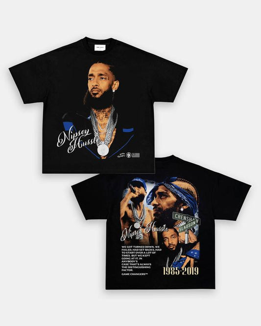 NIPSEY HUSSLE V2 TEE - [DS] , Free Shipping, Unisex T-Shirt, Sweatshirt, Tour shirt, Rapper Shirt, Graphic Shirt, big face tee,