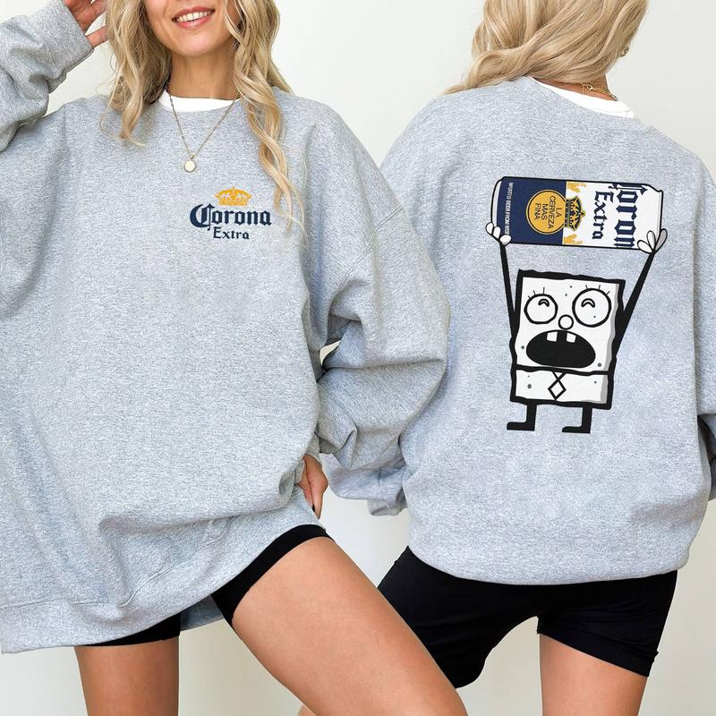 Corona Extra Drink Shirt, Doodlebob Character Movie Tshirt, Beer, Drinking Lover, Funny Shirt