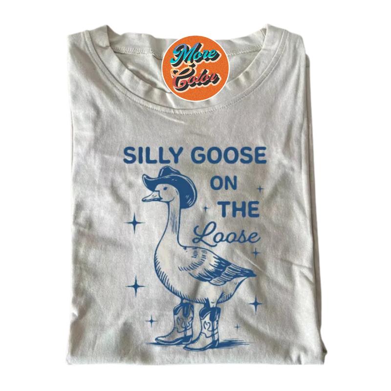 Silly Goose On The Loose T-shirt, Sweatshirt, Cotton Unisex Shirt, Crew Neck, Size S- 4xl, Menswear Top, Womenswear Top Underwear Streetwear