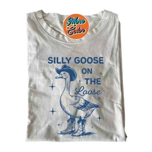 Silly Goose On The Loose T-shirt, Sweatshirt, Cotton Unisex Shirt, Crew Neck, Size S- 4xl, Menswear Top, Womenswear Top Underwear Streetwear