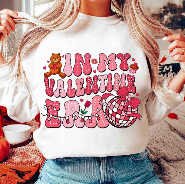 In My Valentine Era TshirtSweatshirtHoodie, Retro Valentine tshirt, Vintage Valentine Fan Shirt
